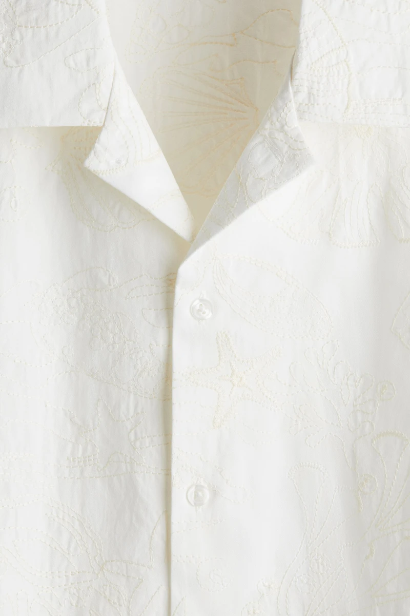 Regular-Fit Embroidered Resort Shirt