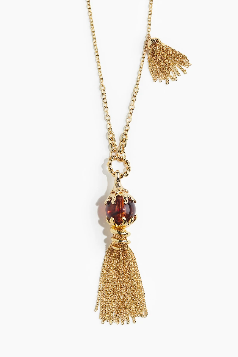 Tasseled-Pendant Necklace
