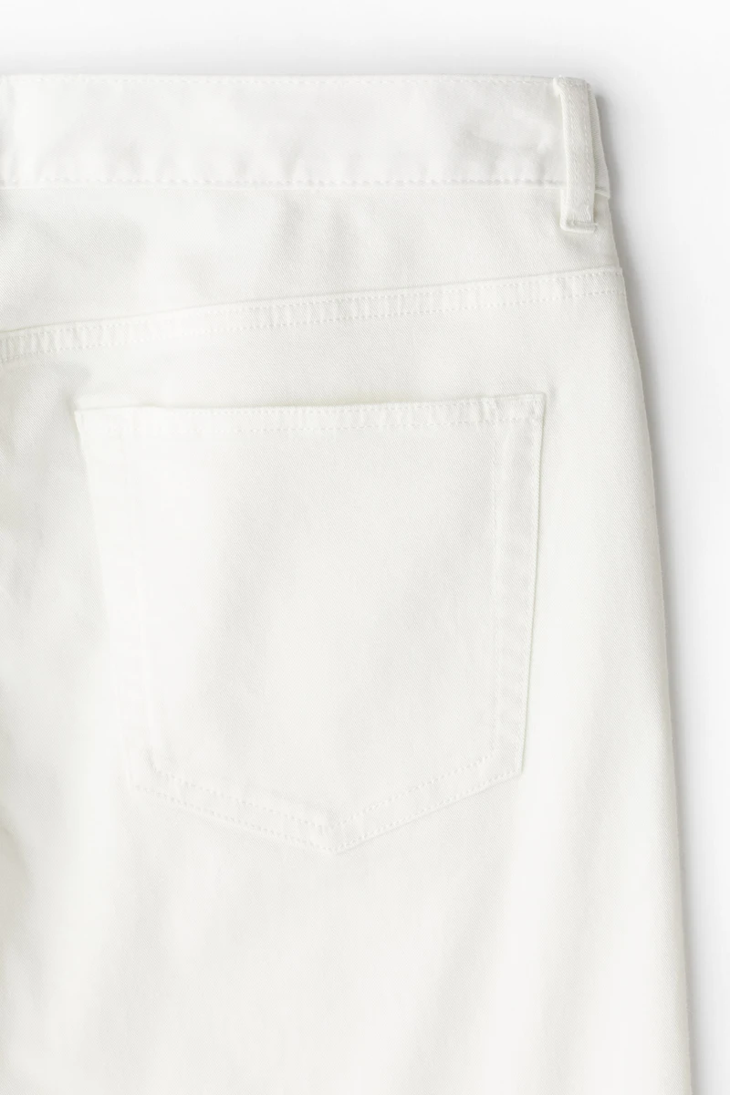 Pantalon aminci en tissu croisé de coton
