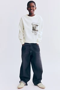 Sweatshirt with Printed Motif