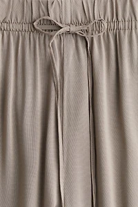 Wide-cut Pull-on Pants