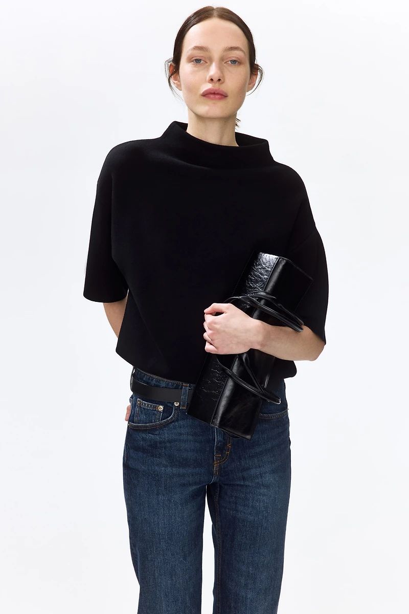 Haut en tricot avec col cheminée