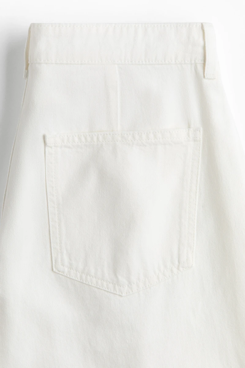 Wide-Leg Twill Pants