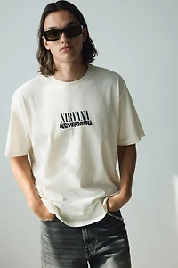 Loose Fit Vintage-Look Printed T-Shirt