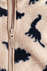 Veste sans manches en polar à motif