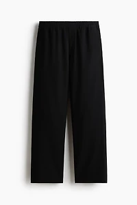 Four-Way Stretch Wide-Cut Pull-On Pants