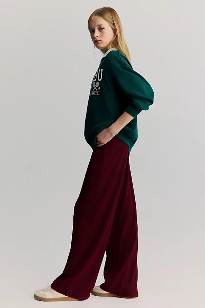 Textured Jersey Pants