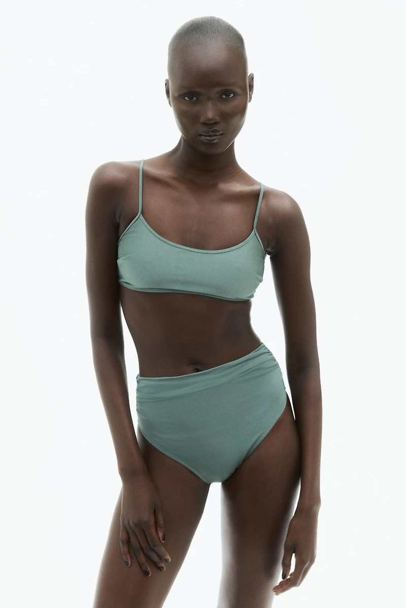 High Waist Cheeky Bikini Bottoms