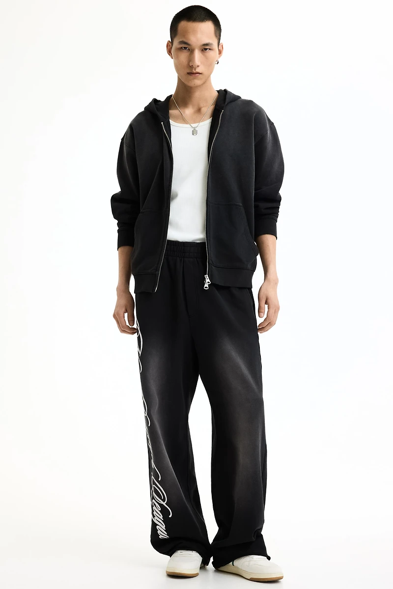 Oversized Printed Cotton Sweatpants