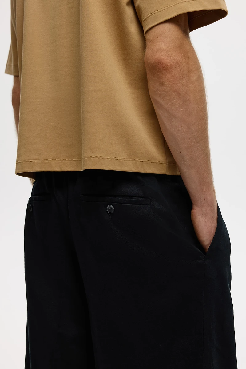 Loose-Fit Linen-Blend Pants