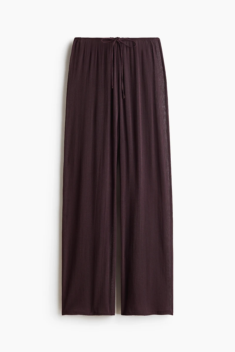 Sheer drawstring trousers