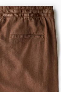 Relaxed-Fit Linen-Blend Pants