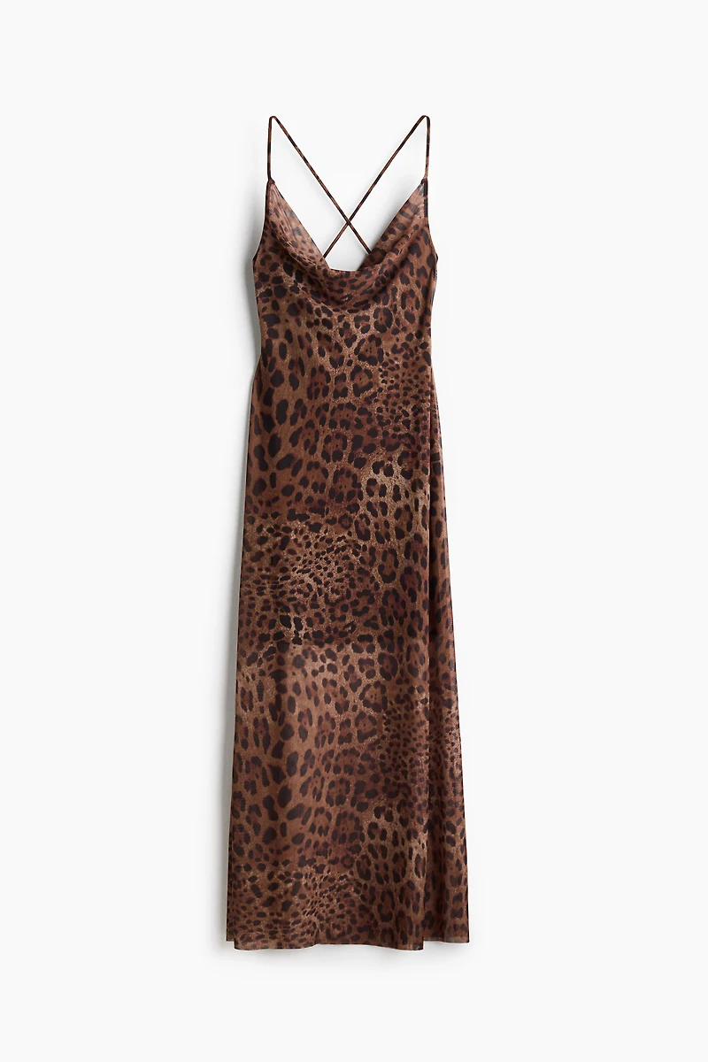 Cowl-Neck Slip Dress