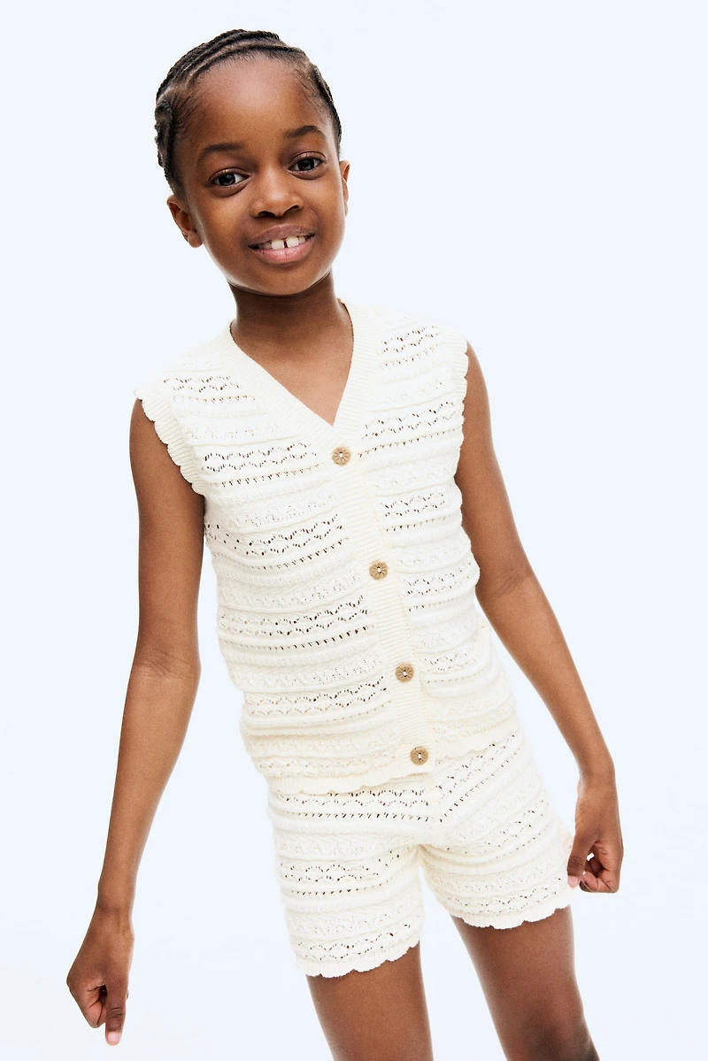 Ensemble 2 pièces en tricot de coton fantaisie