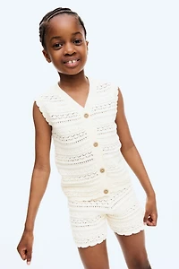 Ensemble 2 pièces en tricot de coton fantaisie