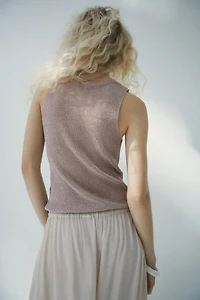 Metallic Knit Top