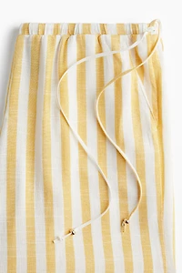 Wide-Leg Drawstring Pants