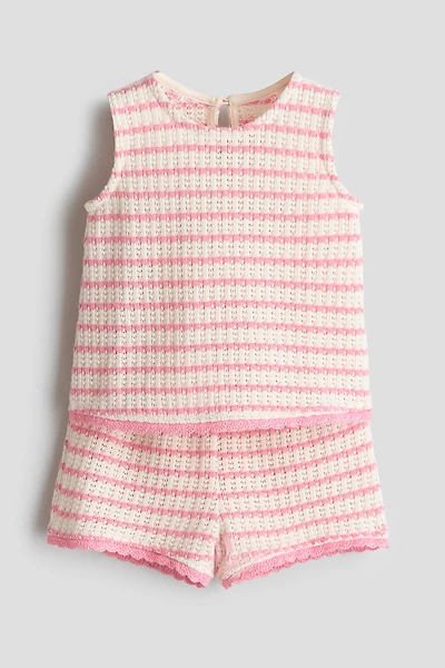 Ensemble 2 pièces en tricot texturé