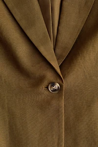 Linen-Blend Blazer