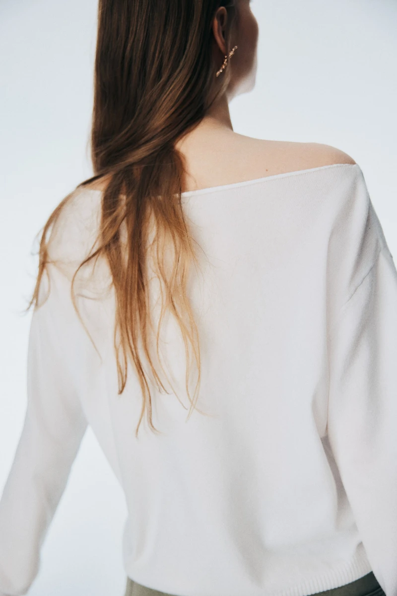Off-the-Shoulder Sweater