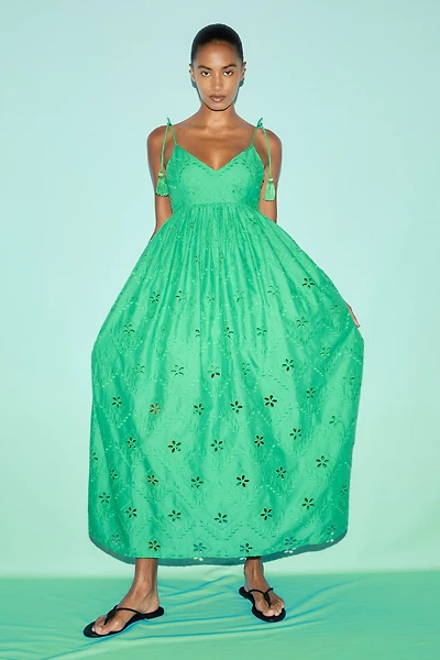 Eyelet-Embroidered Dress