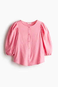Linen-Blend Blouse