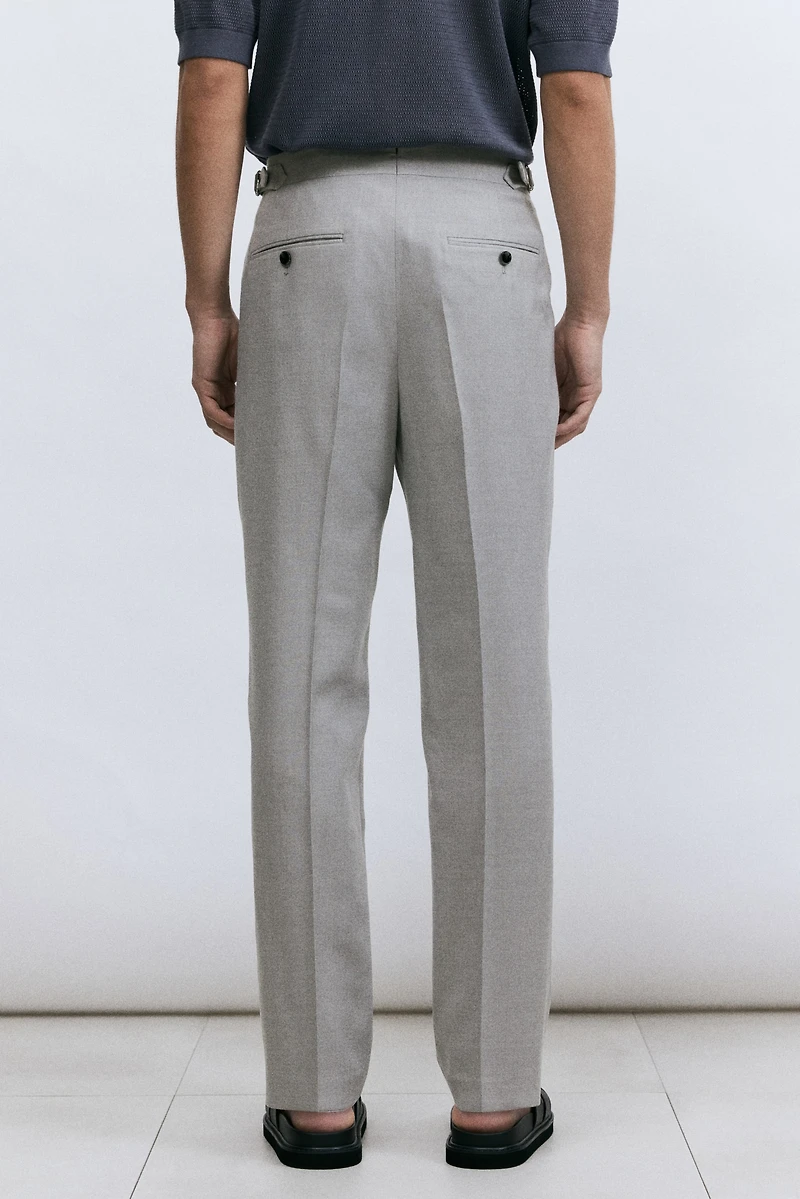 Pantalon classique en laine mélangée