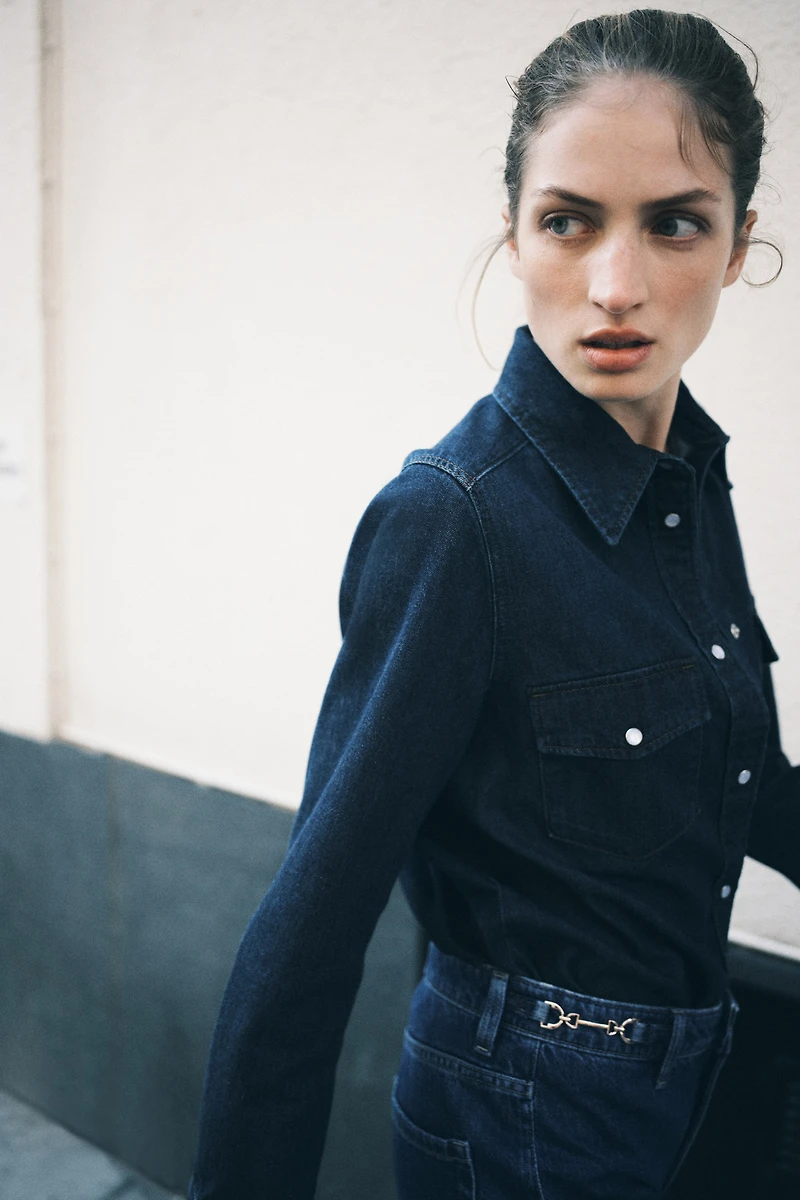 Jean droit taille haute