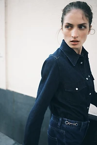 Jean droit taille haute