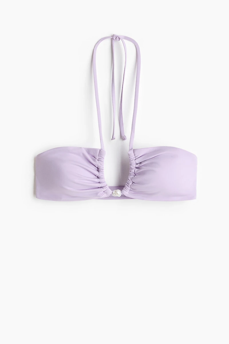 Haut de maillot coussiné à dos dénudé