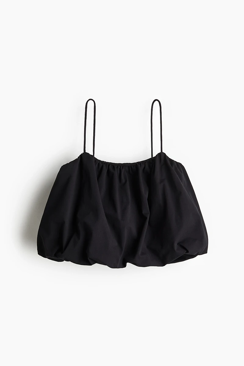 Bubble-Hem Strappy Top