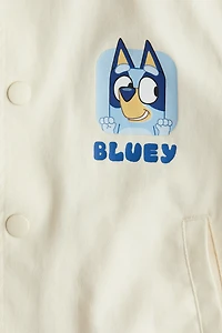 Twill Baseball Jacket with Printed Motif