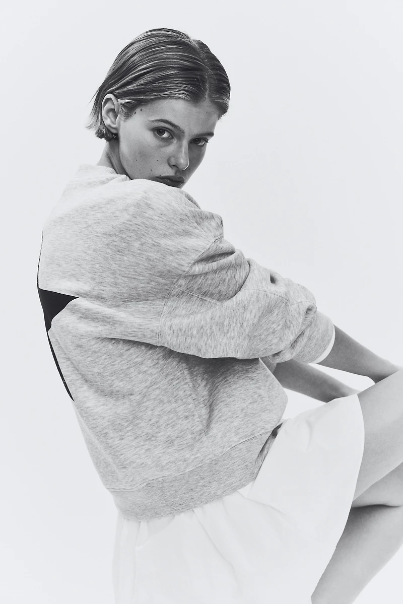 Sweatshirt with Printed Motif