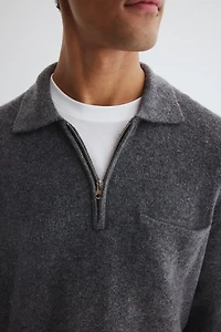 Chandail classique avec col à fermeture éclair