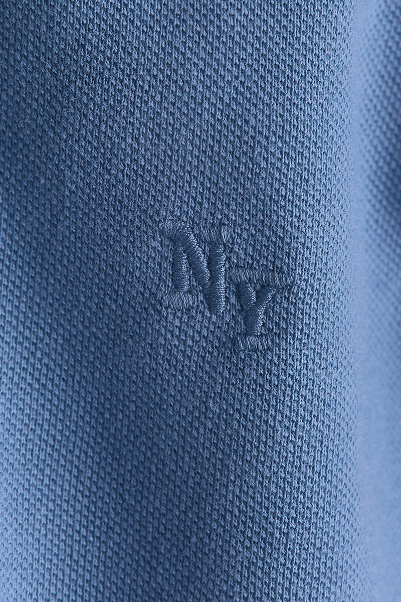 Embroidered-Motif Piqué Polo Shirt