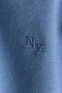 Embroidered-Motif Piqué Polo Shirt