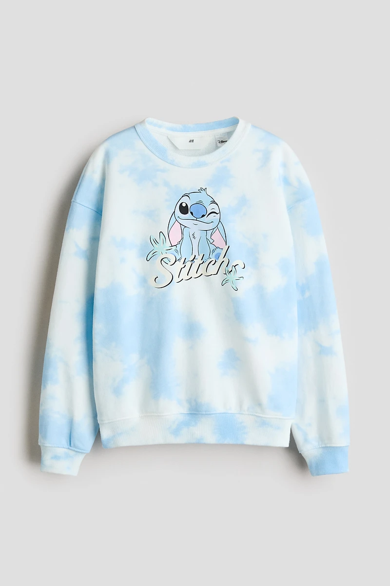 Brushed-Inside Printed Sweatshirt