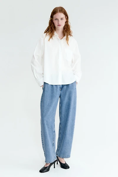 Chemise ample en popeline