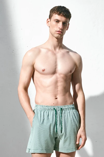 Seersucker Swim Shorts