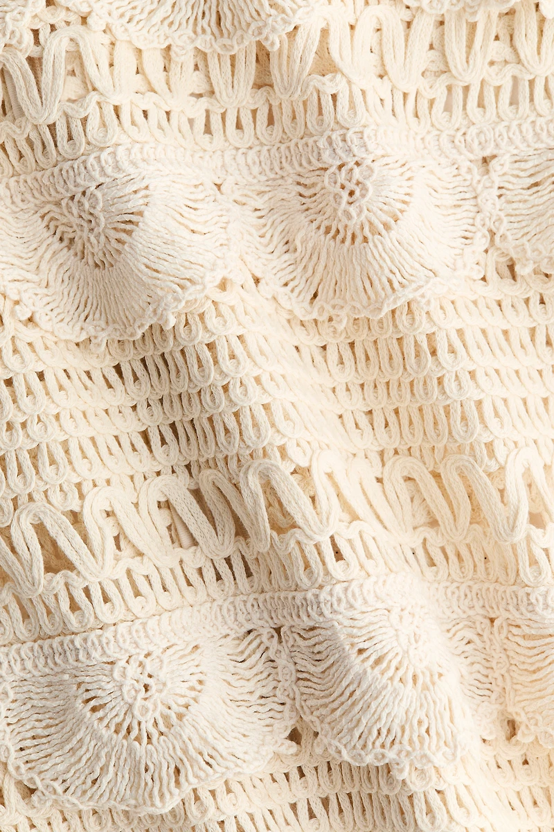 Crochet-Look Mini Dress