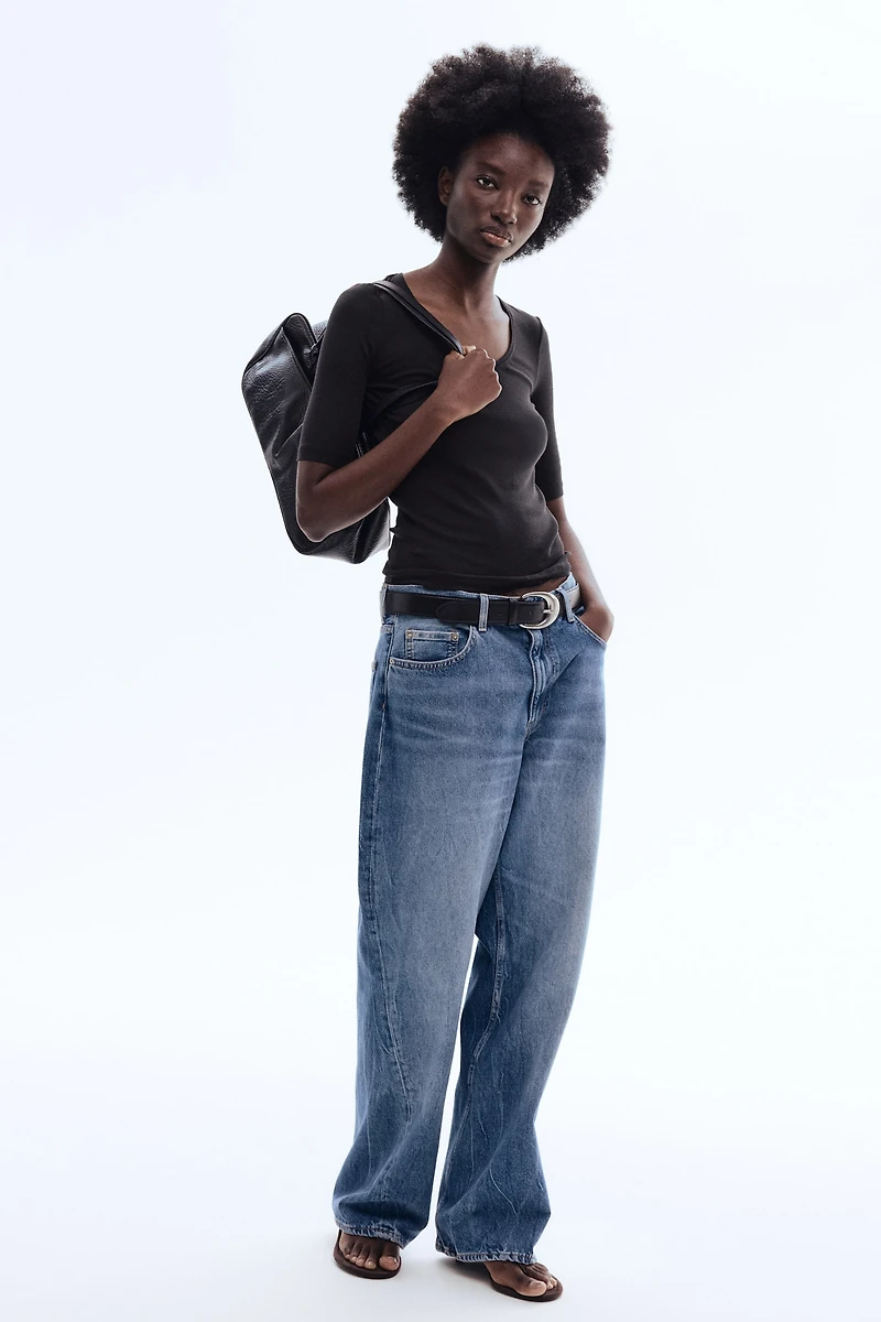 Scoop-Neck Pima Cotton Top