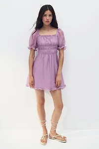Smocked-Detail Dress