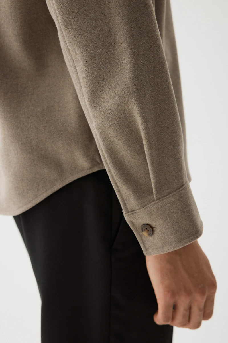 Regular Fit Felted Overshirt