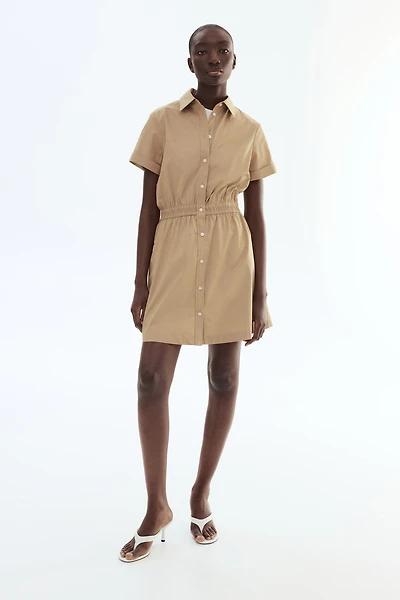 Short-Sleeved Shirt Dress