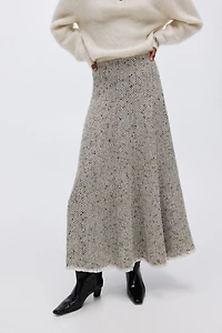 Jupe en tissu à chevrons