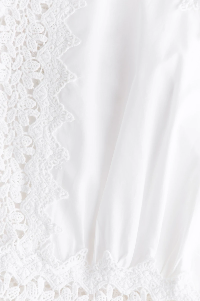 Lace-Detail Cotton Romper