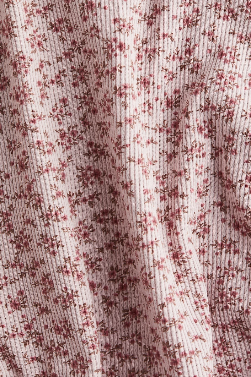 Ribbed Drawstring Top