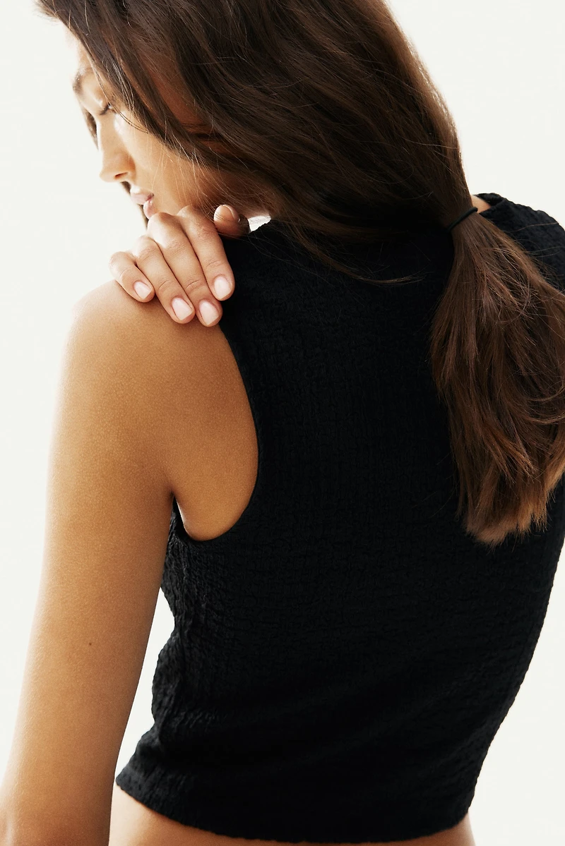 Textured Jersey Vest