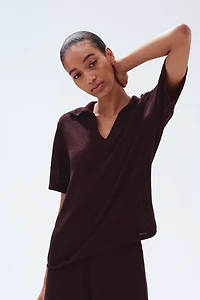 Knit Top with Collar