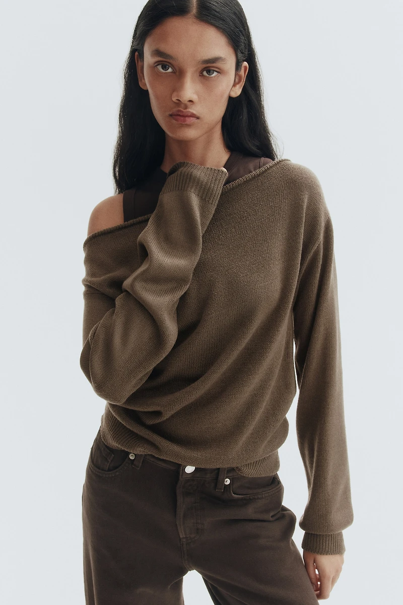 Off-the-Shoulder Sweater